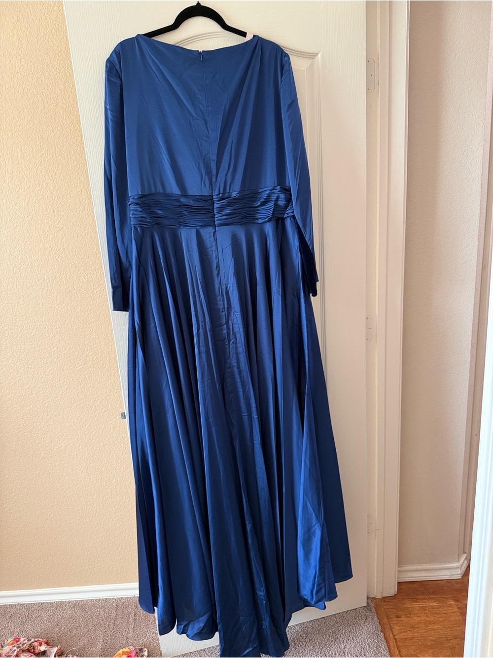 Mac Duggal - 55290 Pleated Band A-Line Slit Evening Gown - Picture 7 of 12